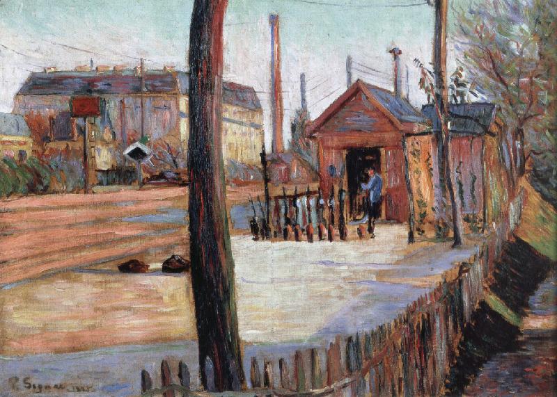 Paul Signac the jun ction at bois colombes oil painting image